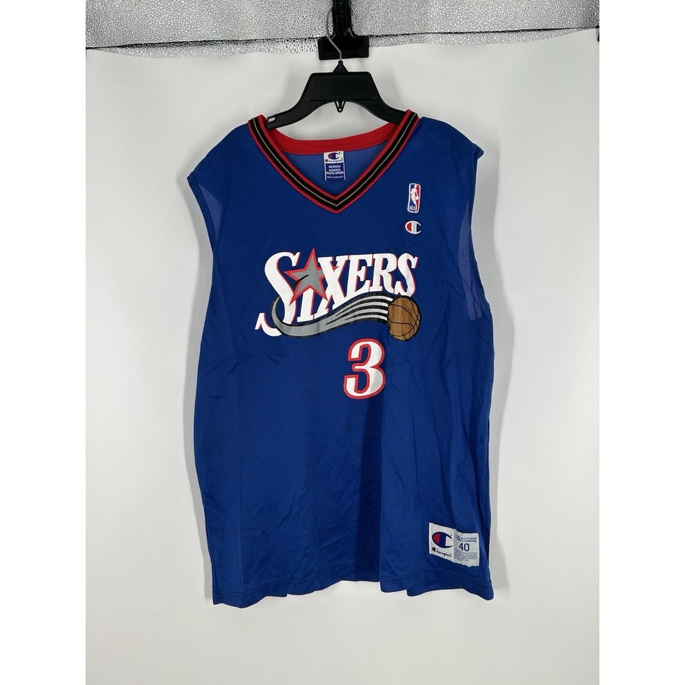 Allen Iverson Vintage Champion Philadelphia‎ 76ers Jersey Mens Size 40 Medium